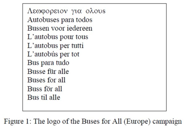 Buses for All (Europe) logo