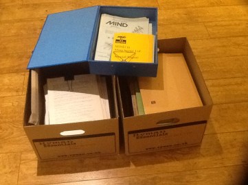 Manchester Mind archive boxes